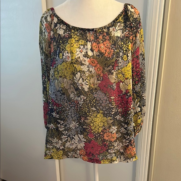 Anthropologie silk Floral Women's Top - Picture 1 of 5